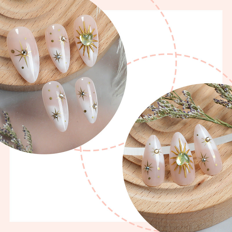 Glamouröse Künstlerische Aufklebenägel Set Brehn
