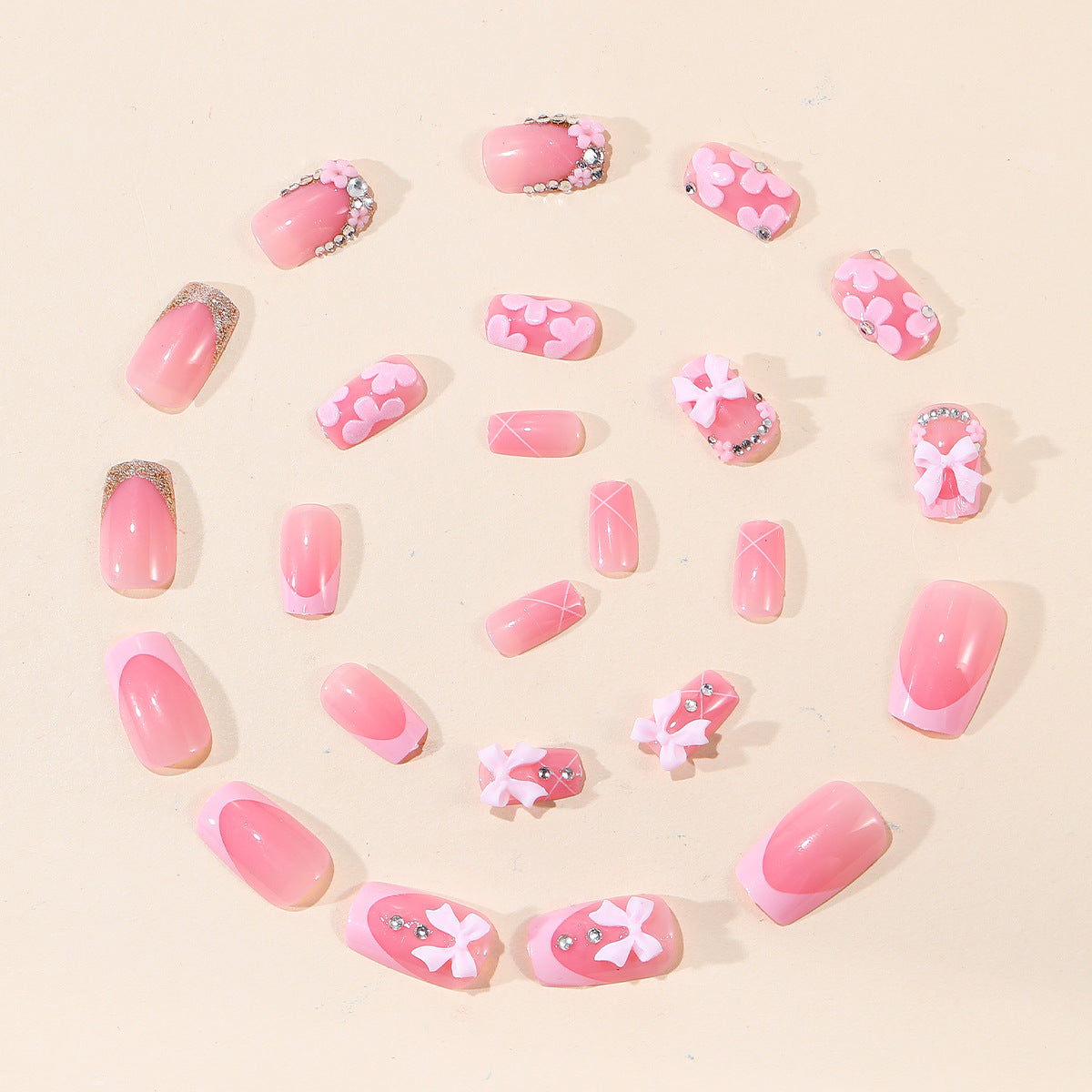 Dekorative 3D Blumen Acryl Nagelkunst Erweiterungen Brehn