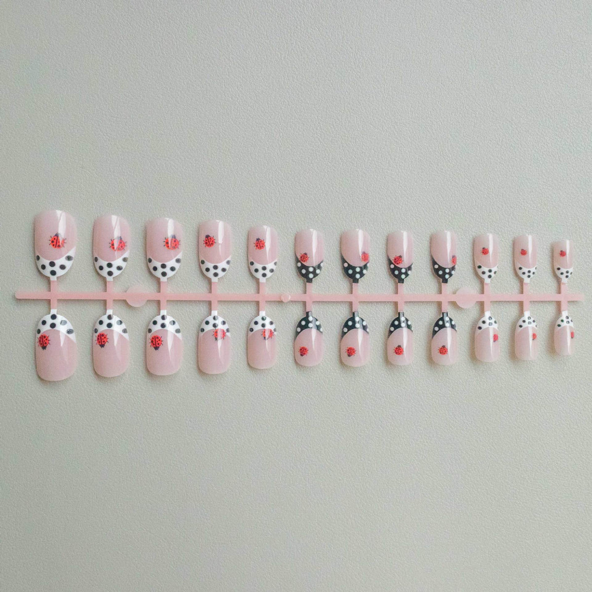 Kreatives Marienkäfer-Akzent-Nagelkunst-Set