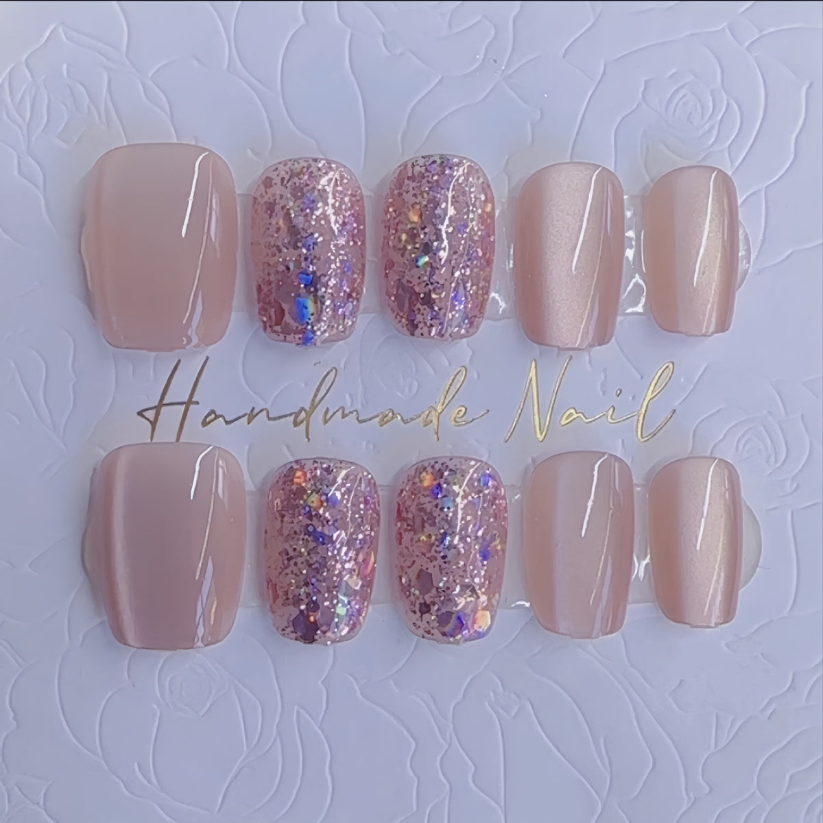 Künstlerisches Press-On Nagelset Brehn