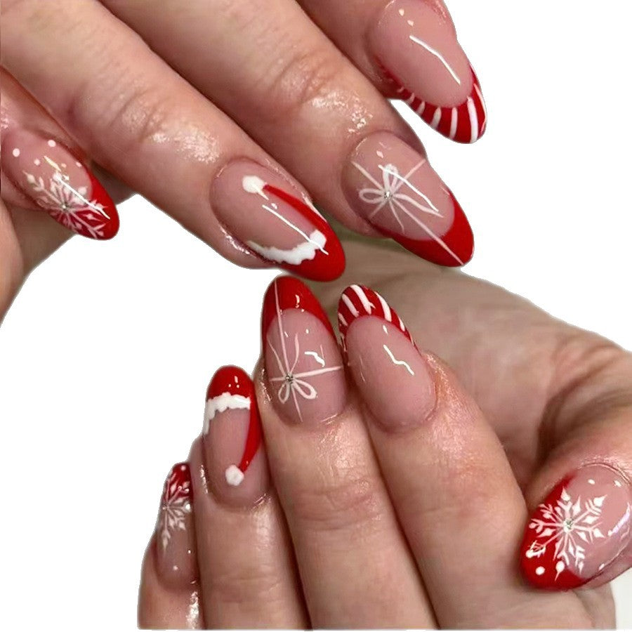 Festliches Feiertags-Themen Press-On Nagelset Brehn
