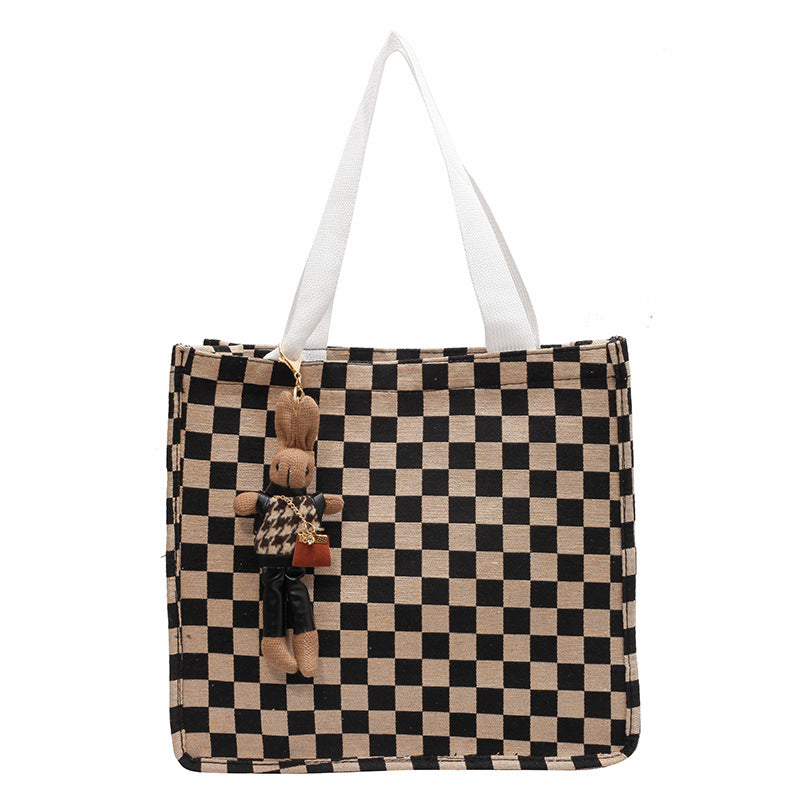 Schachbrettmuster Canvas Tragetasche