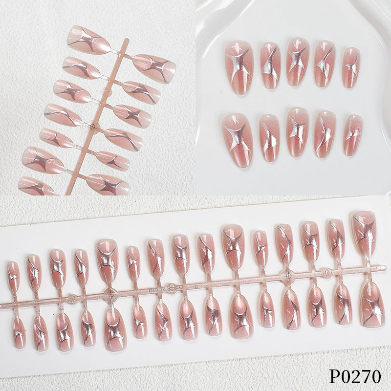 Premium Künstlerische Press-On Nagelset Brehn