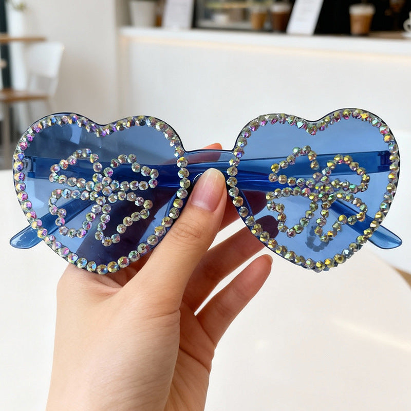 Glamouröse herzförmige Strass-Sonnenbrille Brehn