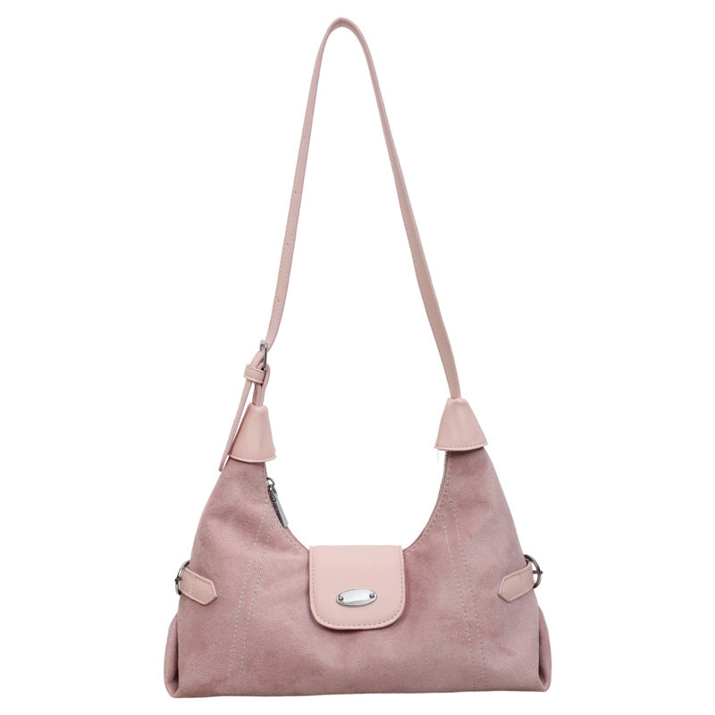 Stylische Wildleder-Schultertasche Brehn