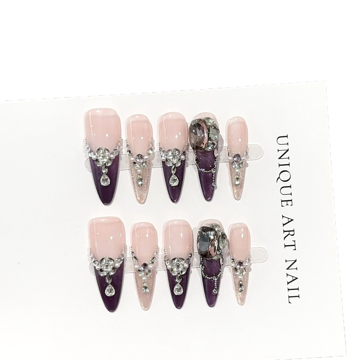 Dekorative Stiletto Press-On Nagelset