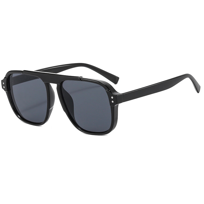 Damen geometrische Sonnenbrille mit polarisierenden gelben Gläsern Brehn