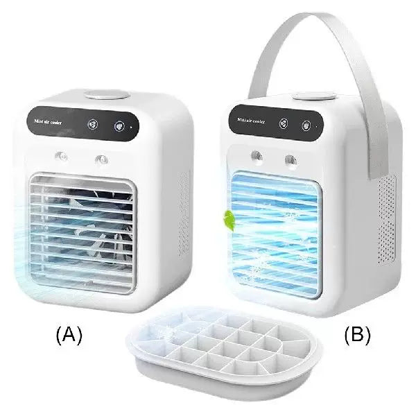 Unisex Einheitsgröße kompakter Desktop Mikro-Luftkühler mit oberer Füllung Wasserreservoir abnehmbarer Filter und verstellbaren Lamellen Brehn
