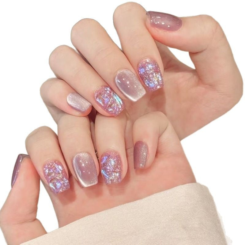 Glitzernde Gel Press-On Nagelkunst Set Brehn