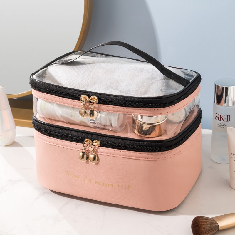 Transparente Dual-Layer Kosmetik Organizer Brehn