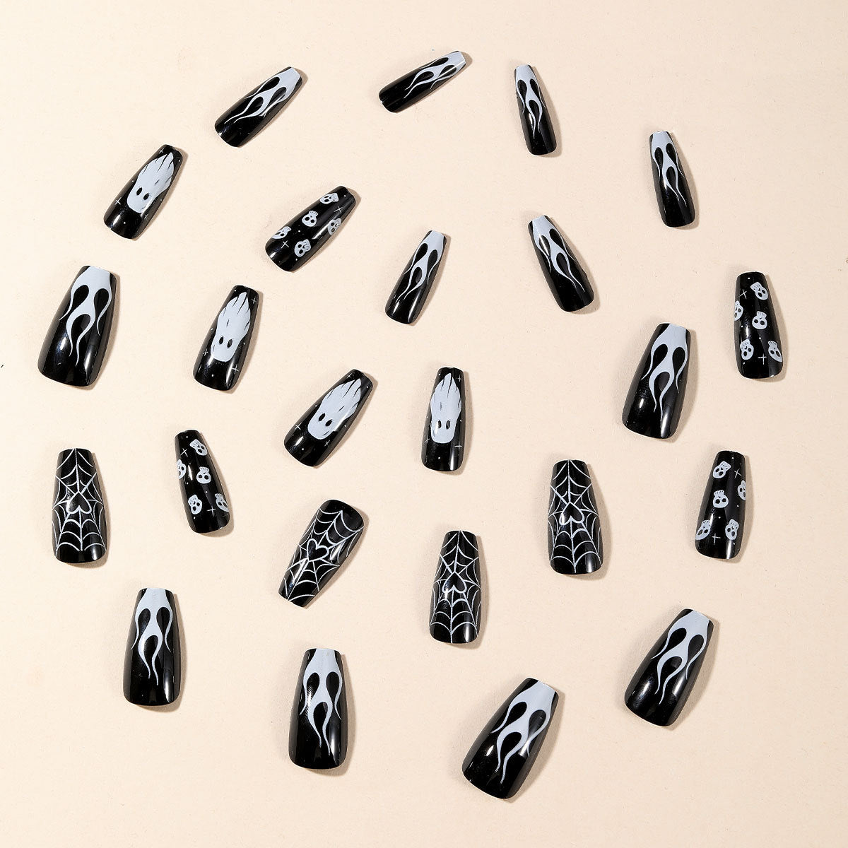 Halloween-Themen Acryl-Nagelset Brehn