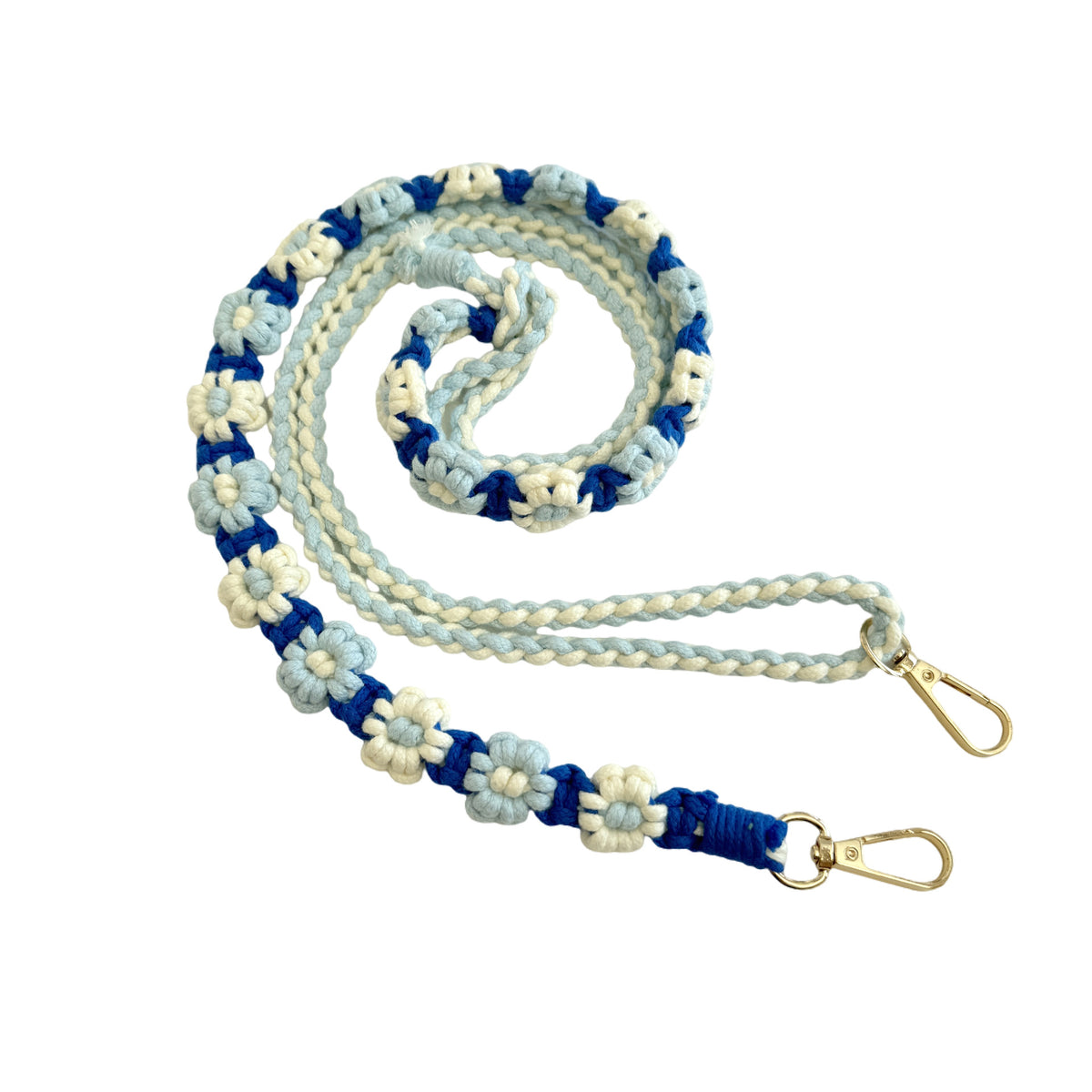 Macrame-Hundeleine mit floralen Details Brehn