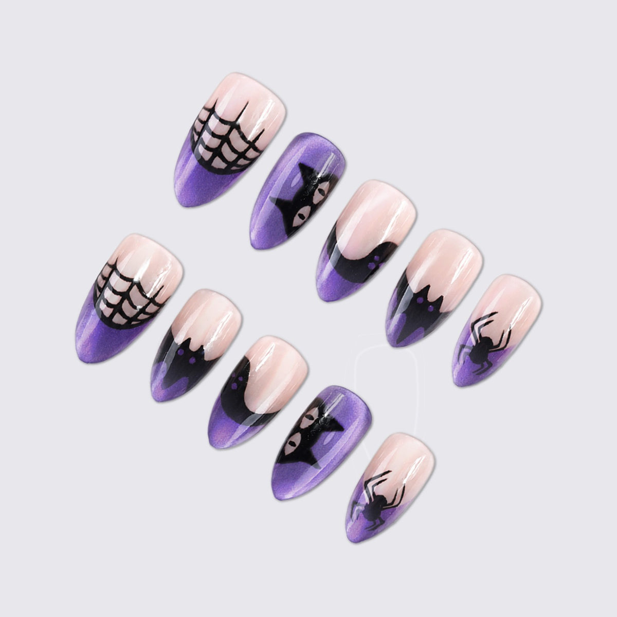 Kreatives Kunstnagelset mit Halloween-Motiven Brehn