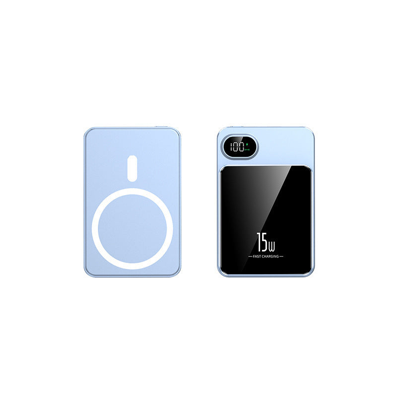 Magnetische Powerbank mit schneller Qi-Ladefunktion und LCD-Display Brehn