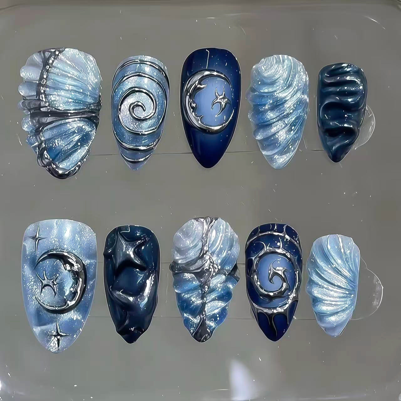 Premium dekorierte Nagelkunst Tipps Brehn