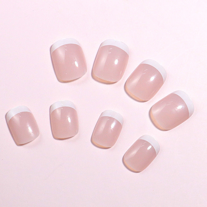 Klassisches Französisches Tip Press-On Nagelset Brehn