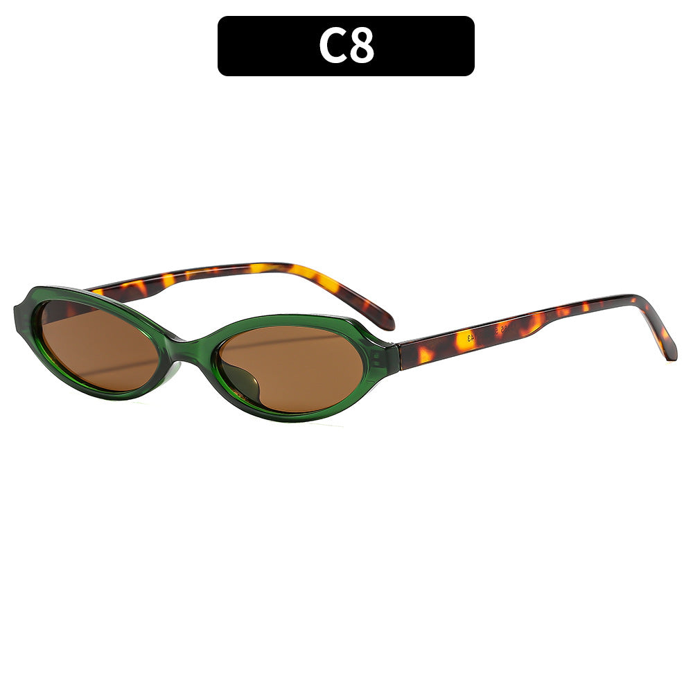 Elegante ovale Rahmen Sonnenbrille