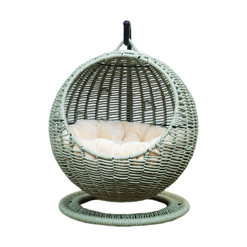 Hängesessel Aus Rattan mit Gemütlichem Polster Brehn