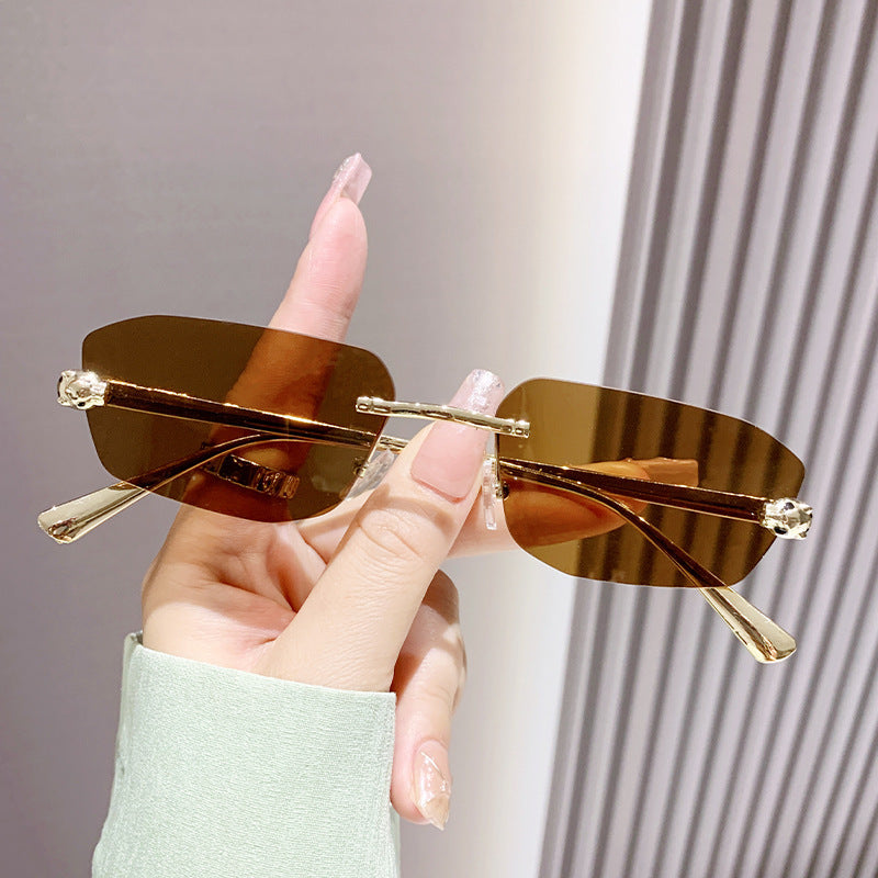 Damen elegante Halbgestell Sonnenbrille Brehn