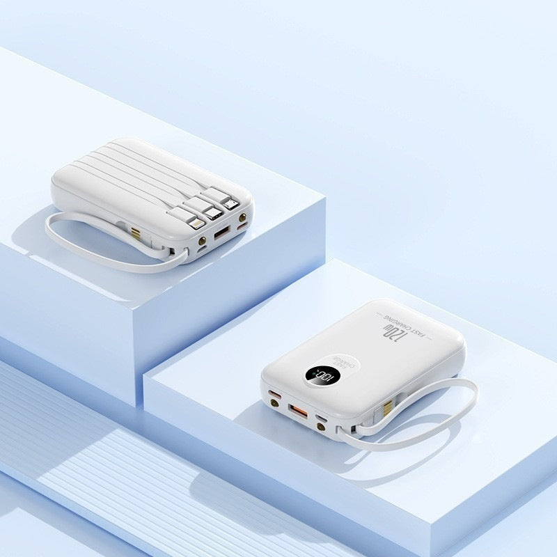 Tragbare Powerbank mit mehrfachen Ladeanschlüssen und digitaler Anzeige Brehn