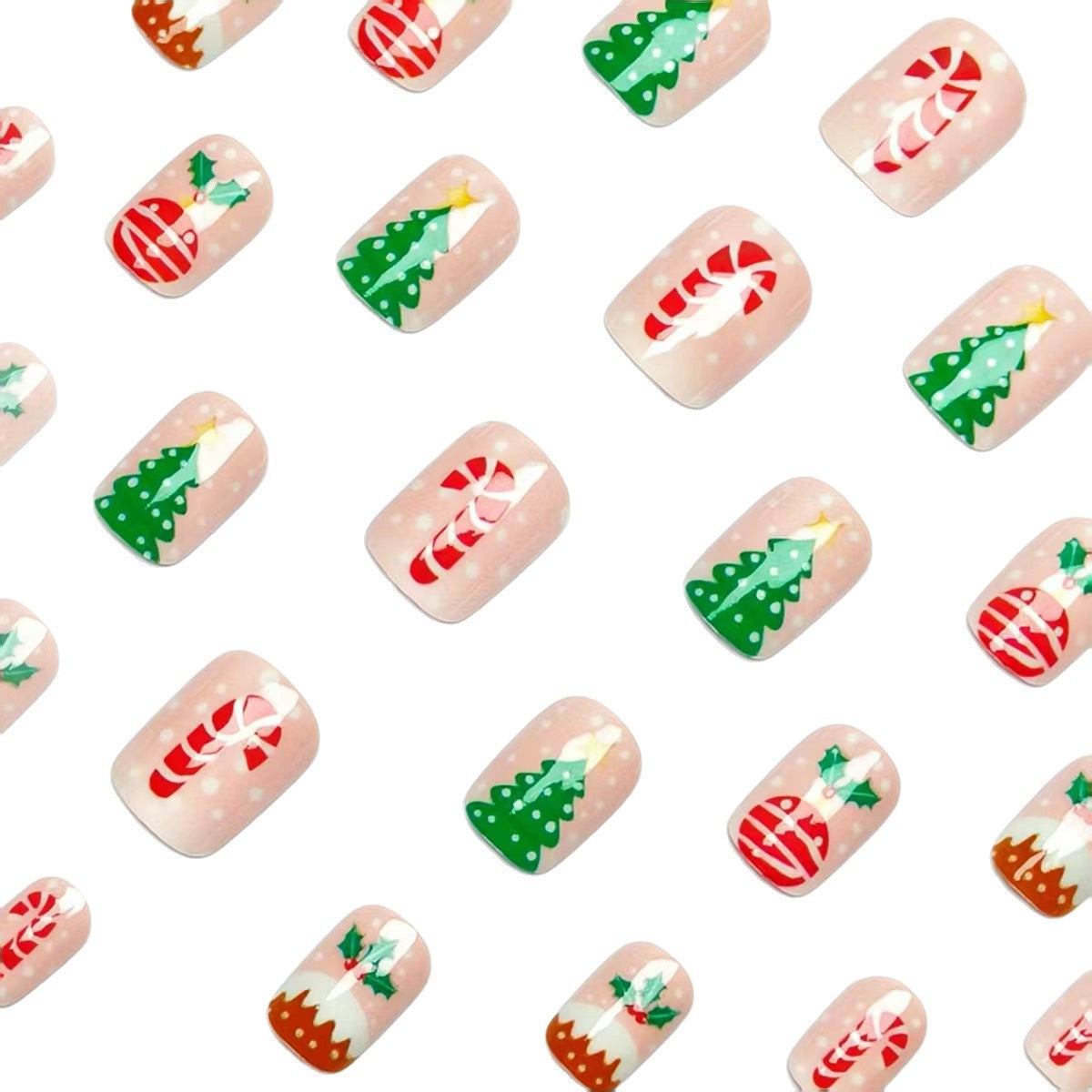 Kunstnägel mit Festlichem Weihnachtsdesign Brehn