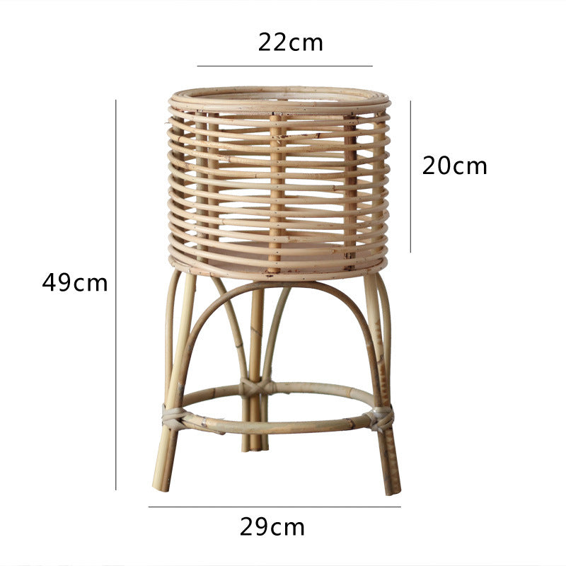 Pflanzenständer aus Rattan mit modernem Design Brehn