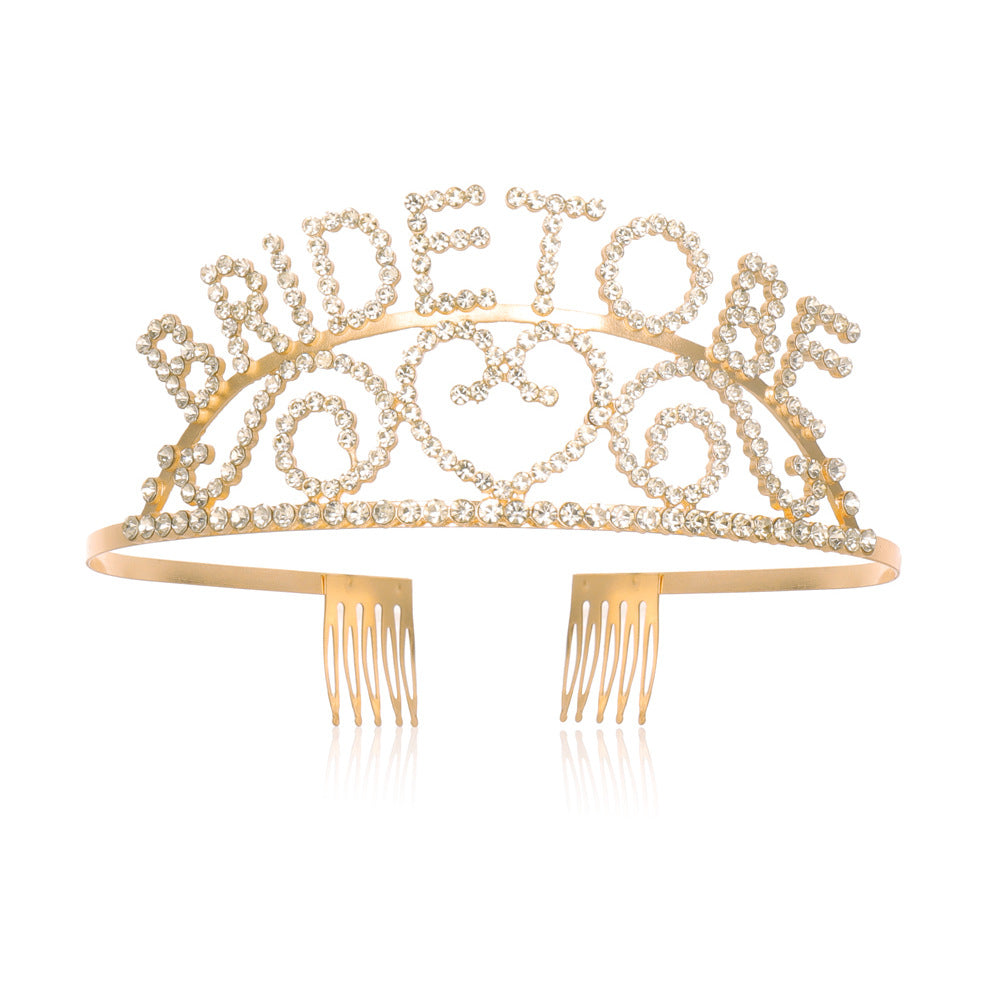 Damen Glitzernde Braut Tiara Brehn