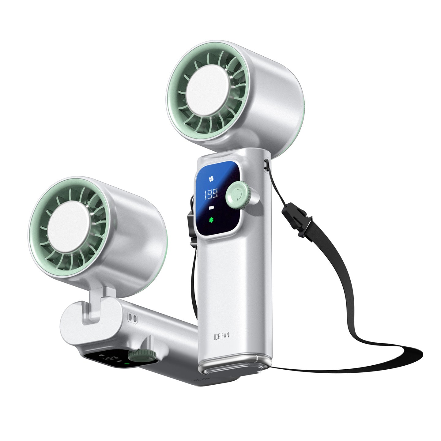 Dual-Head Wiederaufladbarer Persönlicher Kühlventilator Brehn