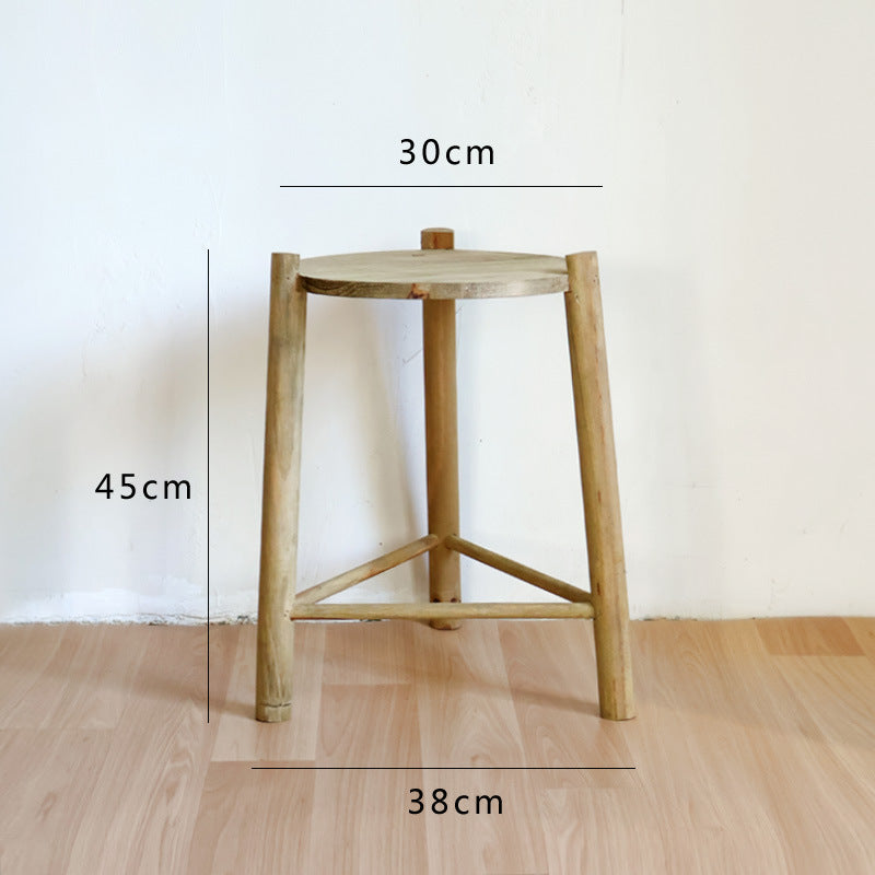 Massiver Holz-Hocker Brehn