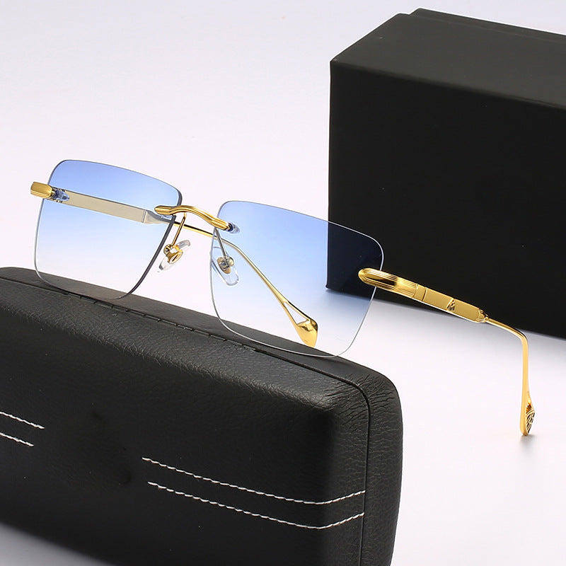 Damen modische quadratische Sonnenbrille mit luxuriösen Metall-Akzenten Brehn
