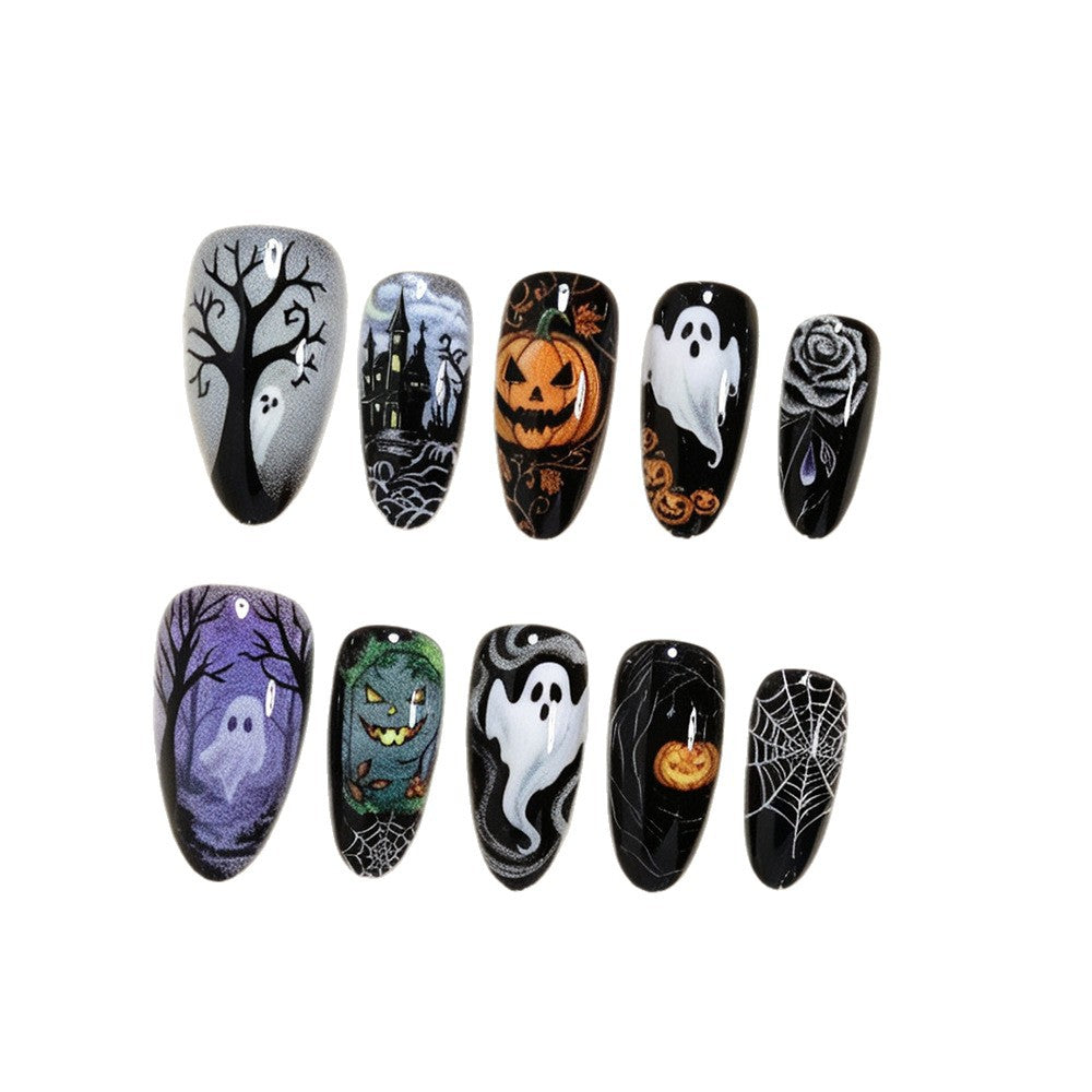 Halloween-Themen Press-On Nagelkunst Design Set Brehn