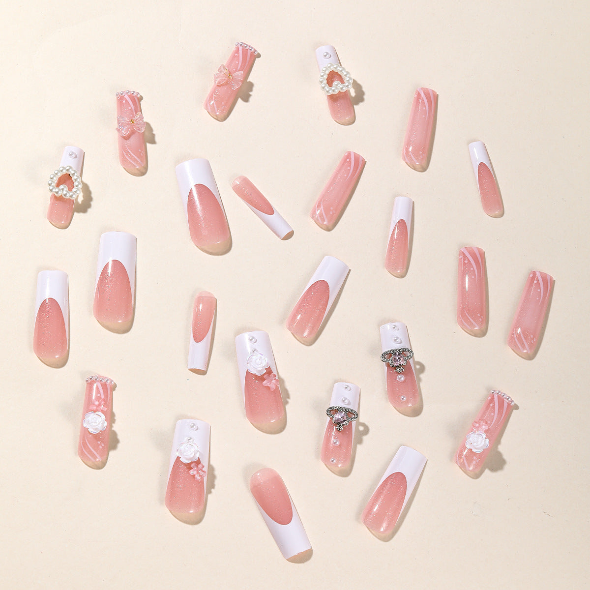 Luxuriöses dekoratives 3D-Nagelkunst-Set Brehn