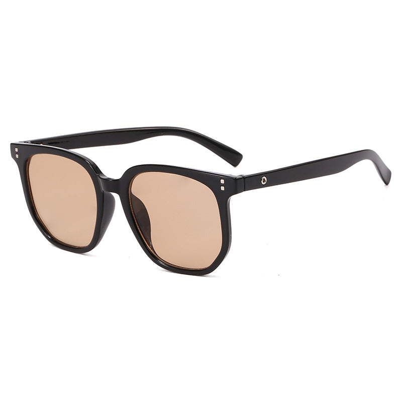 Damen trendige quadratische Sonnenbrille mit robustem Kunststoffrahmen Brehn