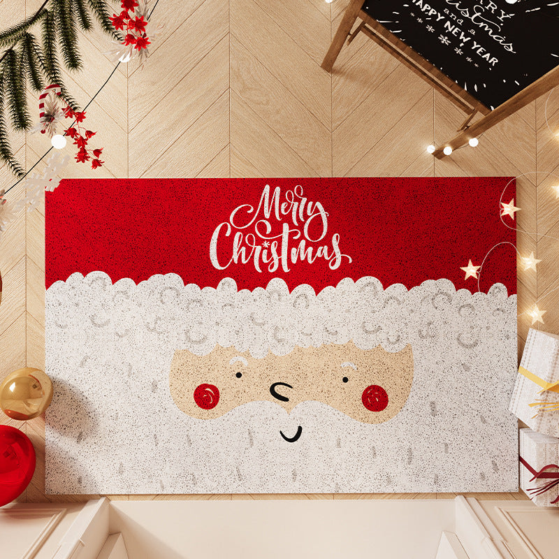 Weihnachtlich gestaltete Fußmatte für drinnen