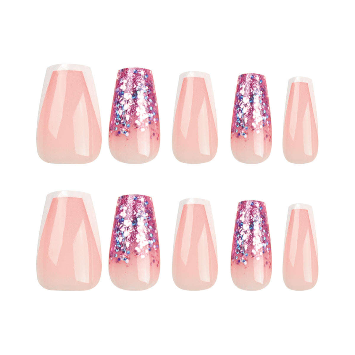 Glamouröse Glitzer-Nägel mit Eleganter French-Tip Brehn