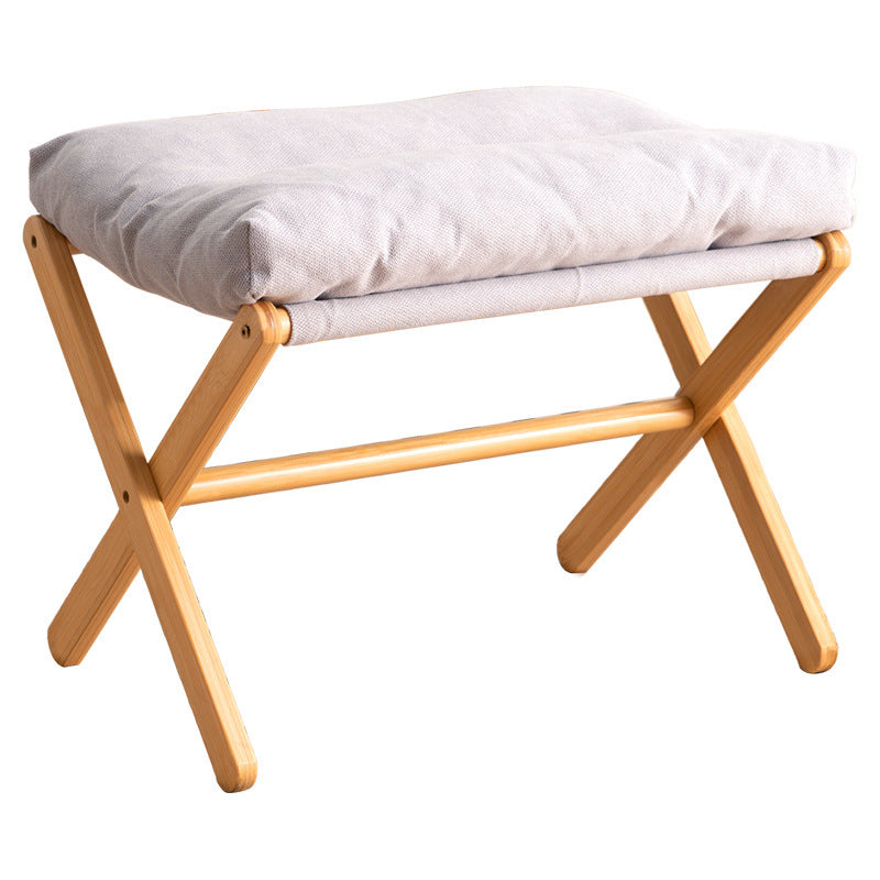 Faltbarer Hocker Mit Gepolstertem Sitz Und Stabilem Holzgestell Brehn