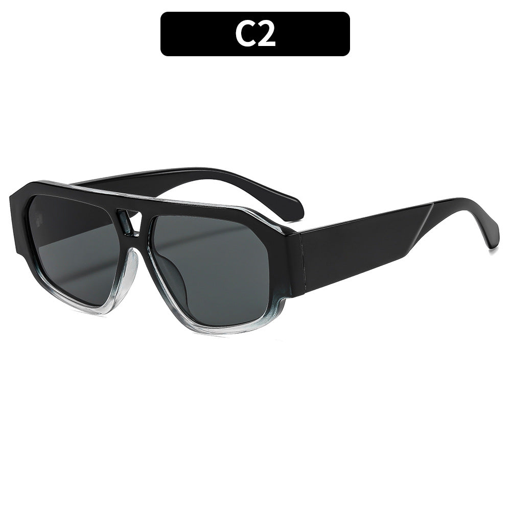 Fette geometrische Schild Sonnenbrille 1787664388