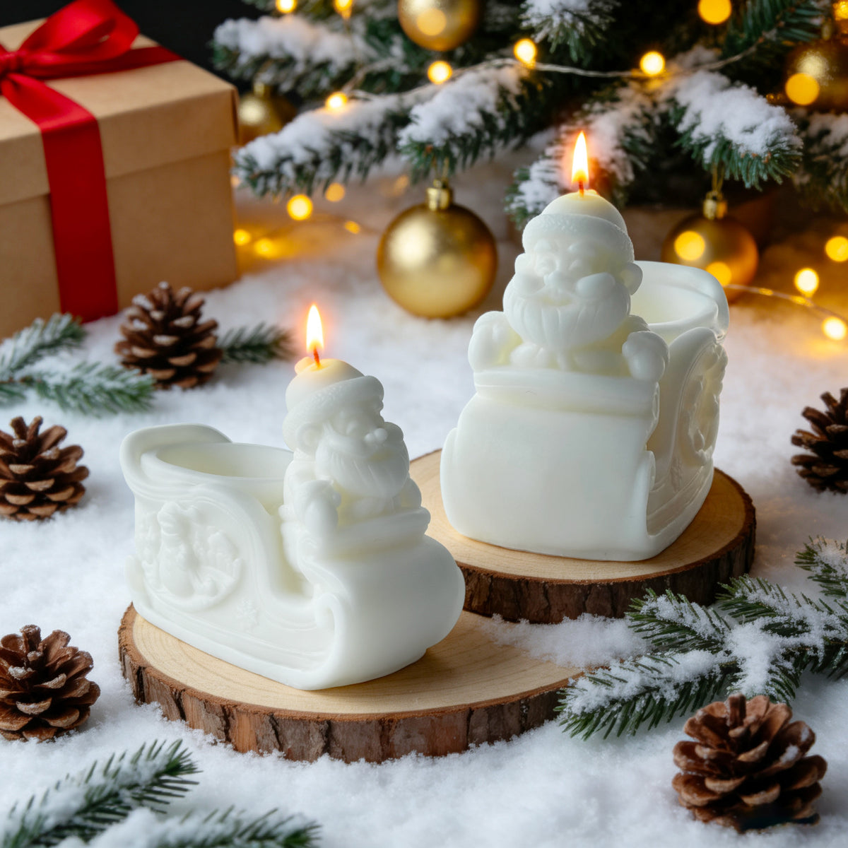 Santa Schlittenförmiger Kerzenhalter