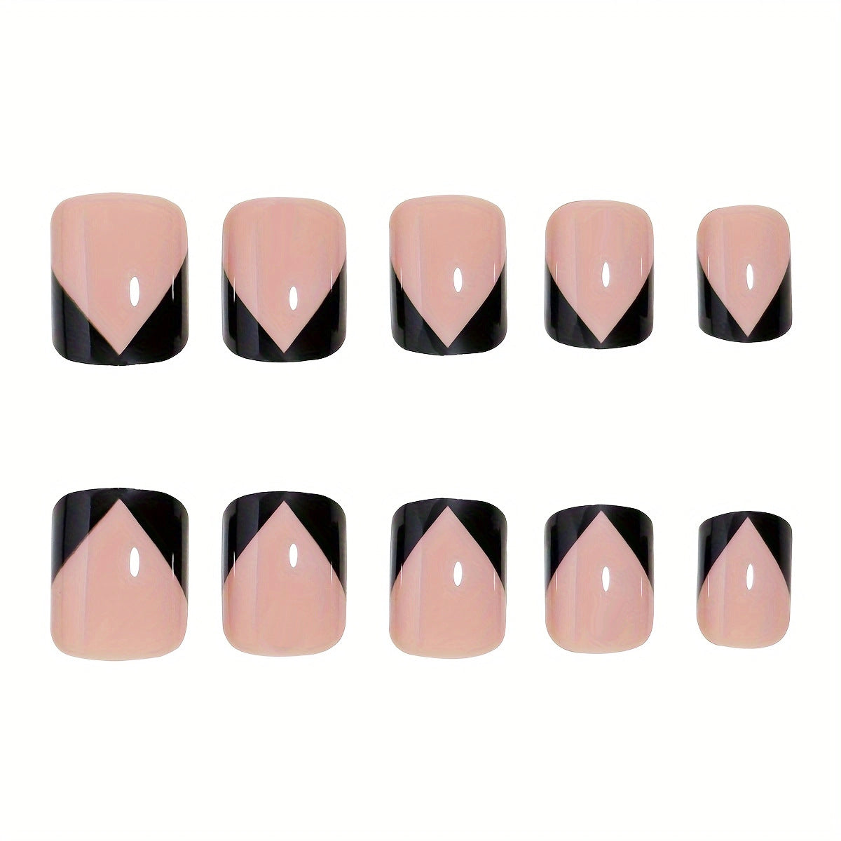 Elegante Zweifarbige Nagelkunst Brehn