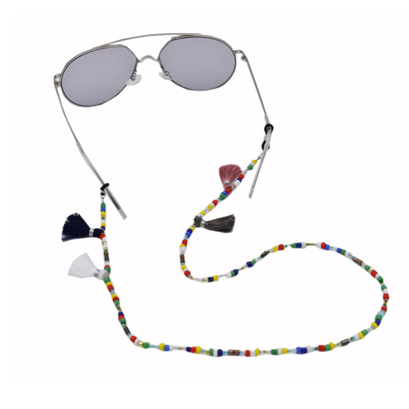 Bunte Perlen Sonnenbrillen Kette Brehn
