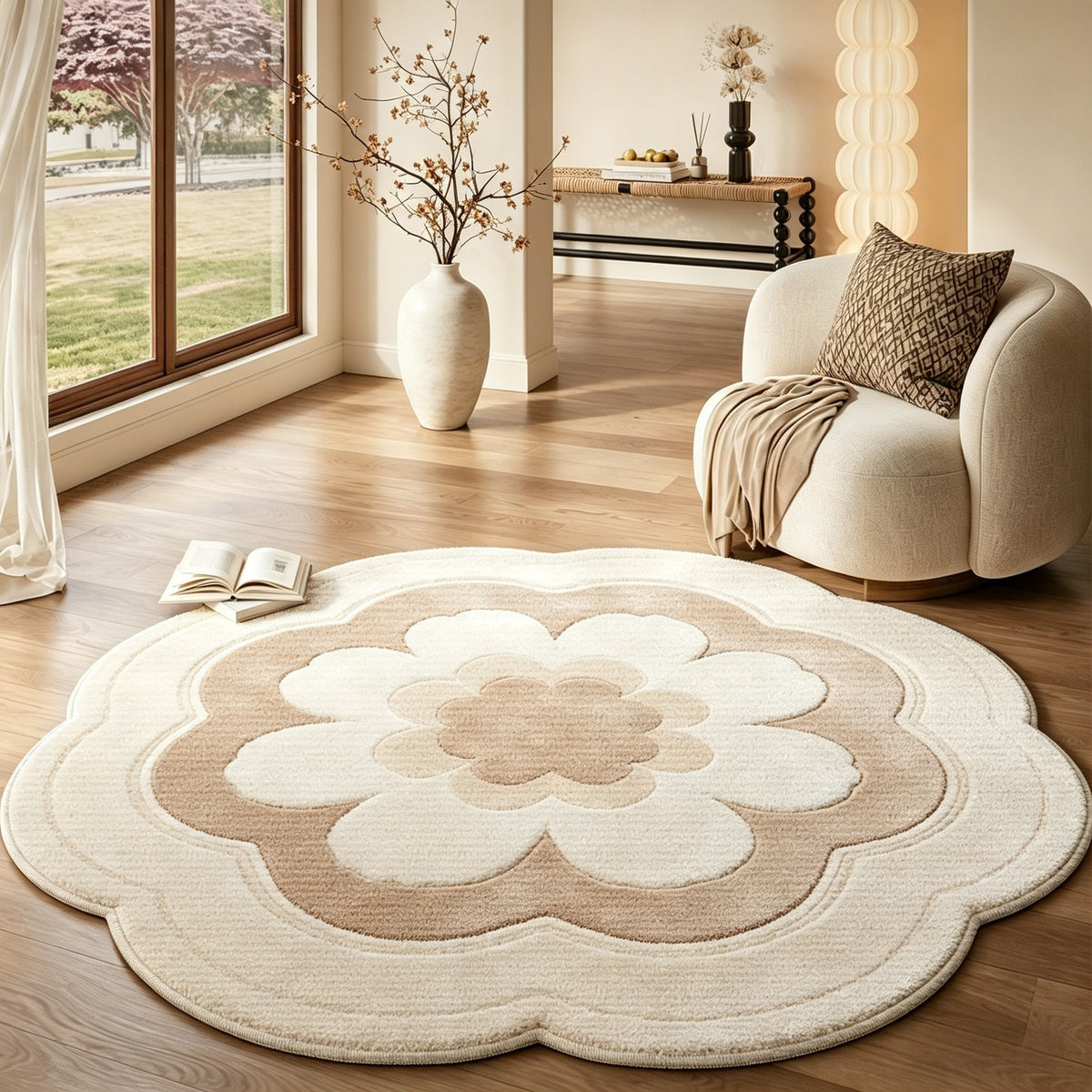 Stylischer Artisan runder Teppich