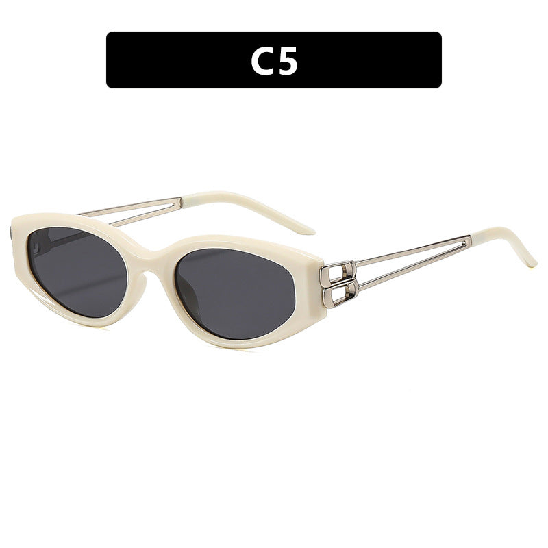 Damen Cat-Eye Sonnenbrille mit markantem Kunststoffrahmen und stilvollen Akzenten Brehn