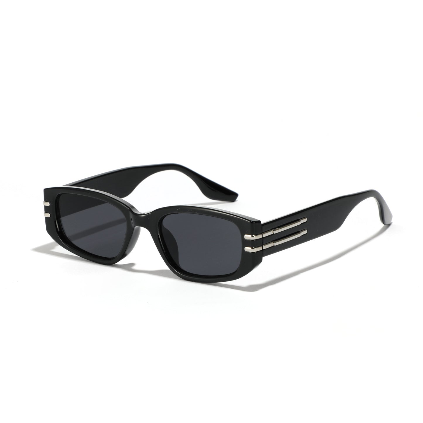 Damen modische rechteckige Sonnenbrille mit eleganten Metallakzenten Brehn
