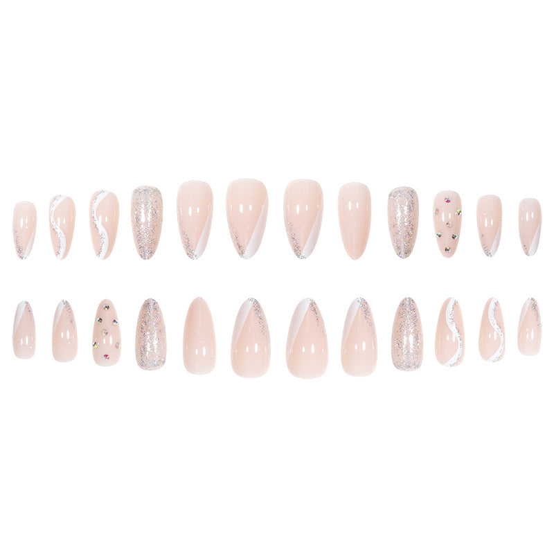 Glamouröse Glitzer Stiletto Nagelkunst Brehn
