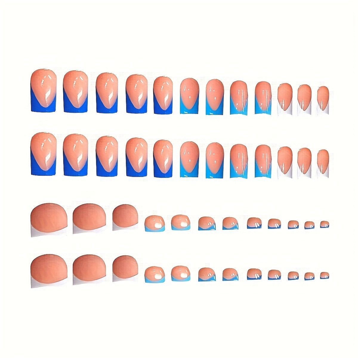 French Tip Press-On Nail Set Brehn