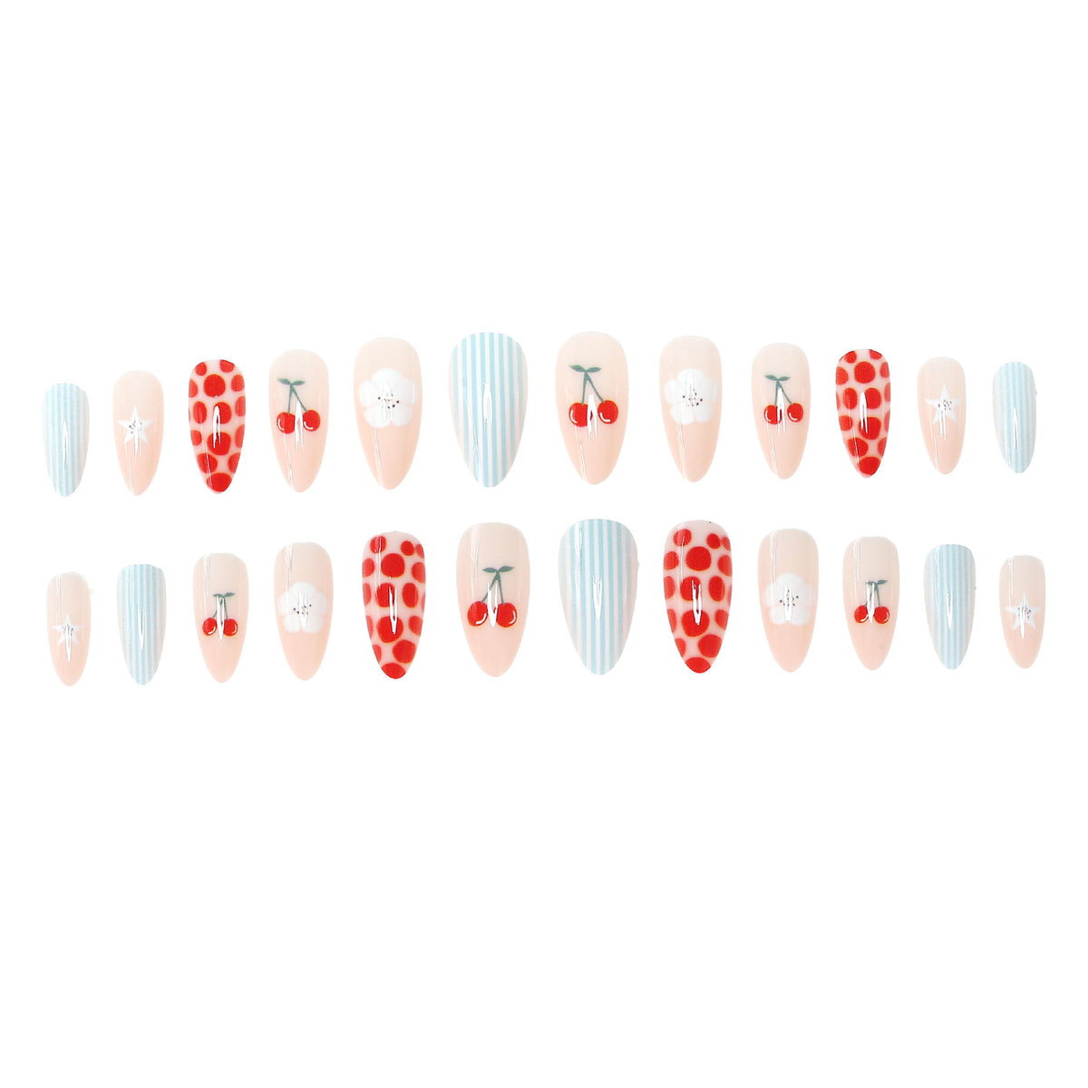 Verspieltes Künstlerisches Nageldesign-Set