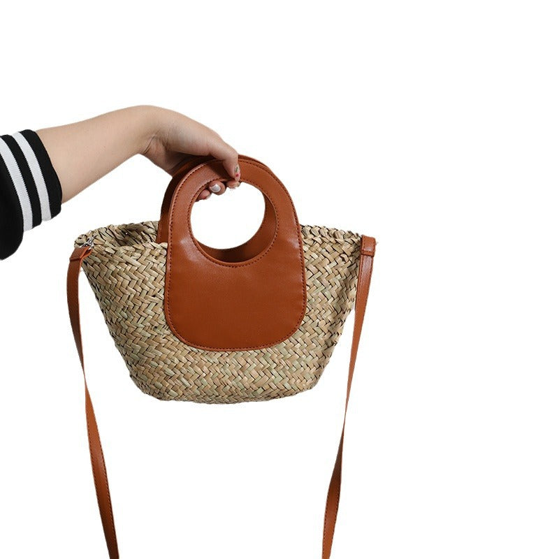 Modische Handtasche mit Kombiniertem Ledergriff Brehn