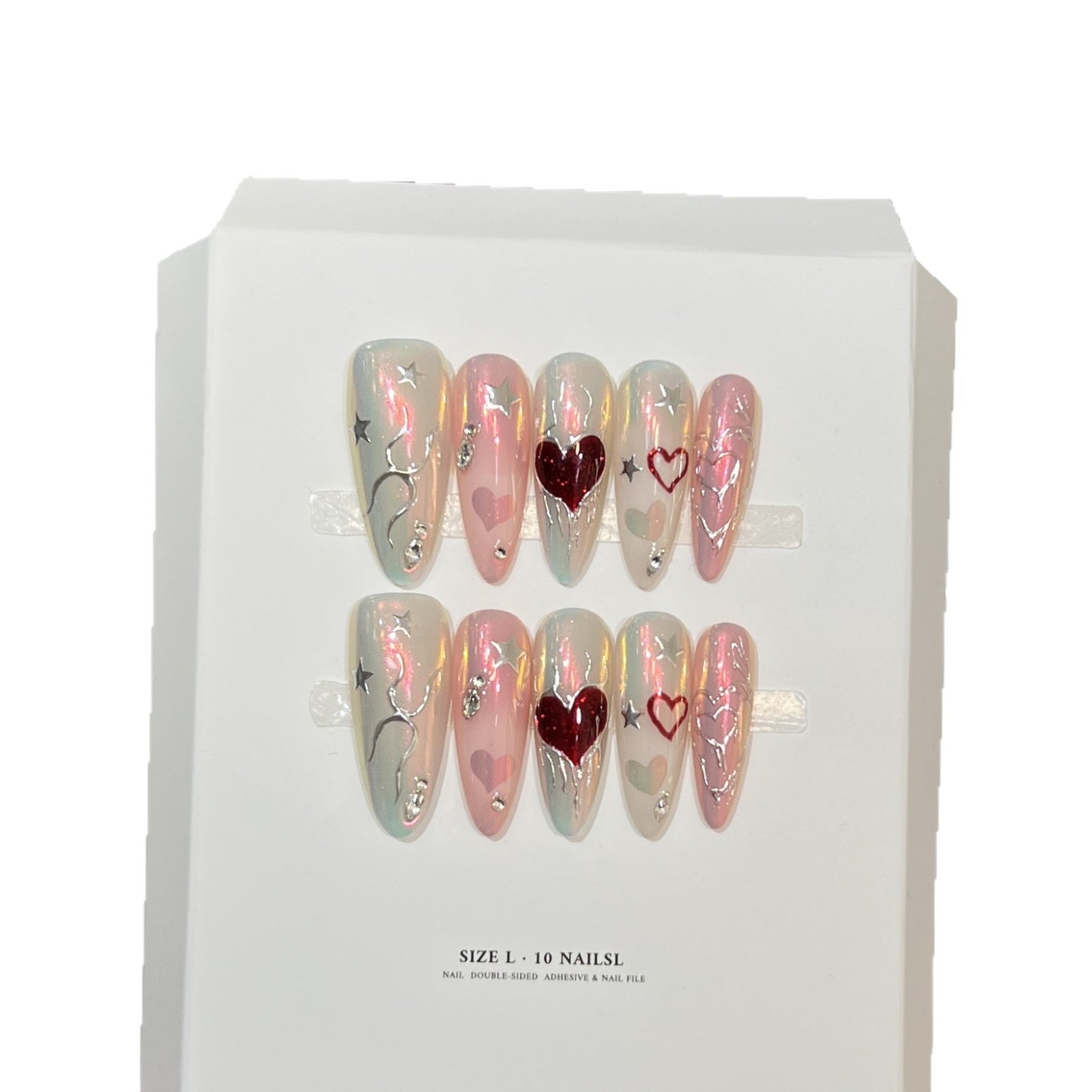 Elegantes Dekoratives Stiletto Press-On Nagelkunst Set Brehn