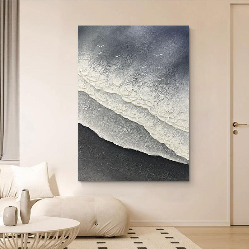 Küsteninspiriertes strukturiertes Wandkunst