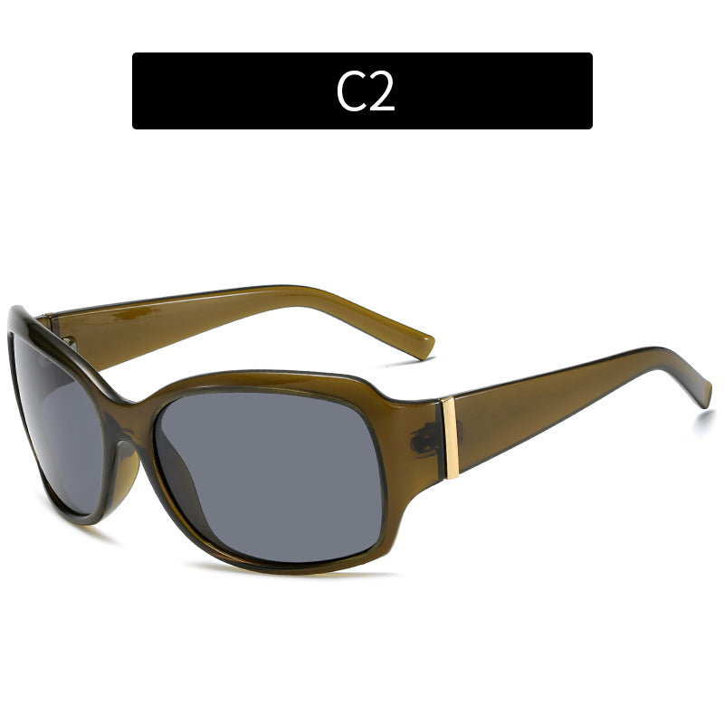 Oversized Gradient Lens Sonnenbrille Modernes Aussehen